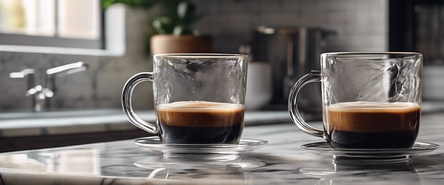 Glass coffee mugs