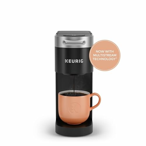 Keurig coffee maker with Multistream Technology and a cup underneath.